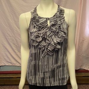 Sunny Leigh Ruffle Keyhole Sleeveless Blouse